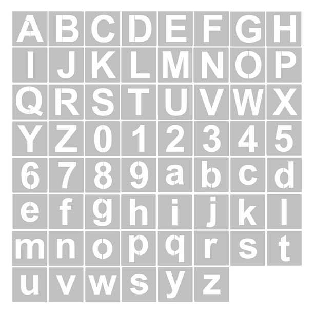 Ametoys 62pcs 5 Inch Letter And Number Stencils Reusable Washable Alphabet Stencils Environment Friendly Pet Art Craft Templates For Painting On Wood Fabric Wall Door Decor Home Sign Walmart Com Walmart Com