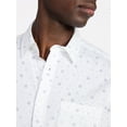 thumbnail image 3 of George Men's and Men's Big and Tall Button Up Poplin Shirt with Short Sleeves, Sizes S-5XL, LT-3XLT, 3 of 5