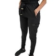 thumbnail image 2 of Fubu Women's Slim Fit High Waisted Belted Jogger Scrub Pant Medical Nursing Uniform, 2 of 6
