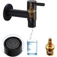 thumbnail image 2 of Black Stainless Steel Faucet, Mop Pool Faucet, Wall Mounted Cold Water Faucets, Retro Sink Faucet, Black Wall Mounted Faucet, for Balcony, Bathroom, K, 2 of 5