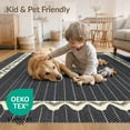thumbnail image 4 of ODIKA 8'x10' Washable Area Rug Herringbone Stepped Block Zigzag Motif Contemporary Farmhouse for Living Room, Under Sectional, Family , Durable, Non-Slip, 4 of 7