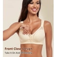 thumbnail image 5 of Curyon Women's Front Closure Full Coverage Back Support Non Padded Wireless Plus Size Bra,38C, 5 of 6