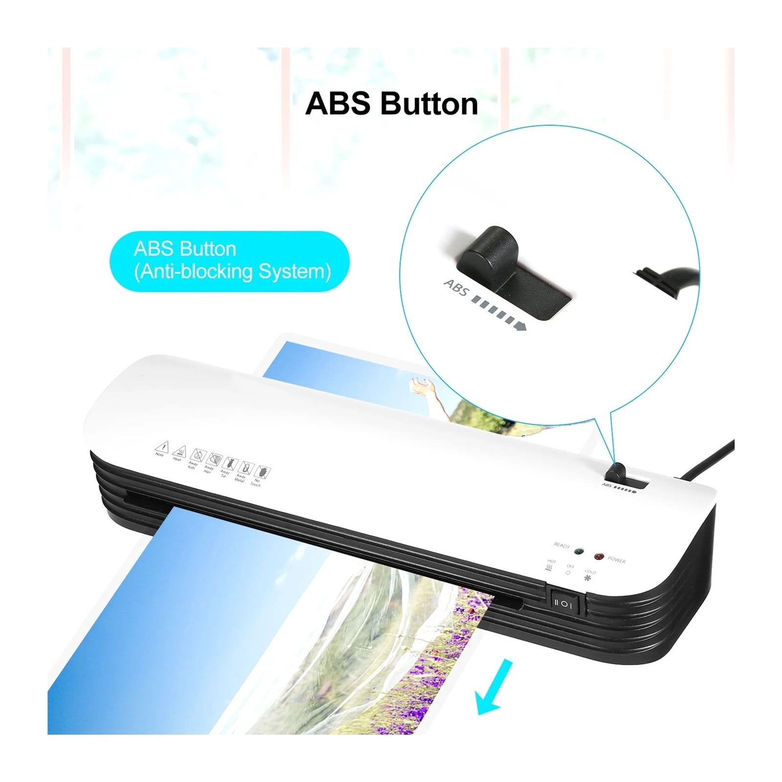 SL299 Laminator Machine Set A4 Size Hot And Cold Lamination 2 Roller System For Long-term Use
