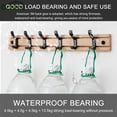thumbnail image 4 of Homefurnishing Coat Rack Wall Mount, Entryway Coat Hat Hanger with 3 Wall Hooks for Wall Organized and Storage in Living Room, Bedroom Wooden, 4 of 7