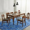 thumbnail image 5 of Jamfeel Rugs for Living Room Classic Boho Floral Print Floor Carpets Soft Low Pile Non-slip Washable Area Rug 5'x8' Light Blue, 5 of 6
