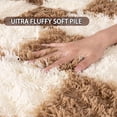 thumbnail image 5 of SARAG Rugs For Bedroom Living Room,5x7ft Off-White Camel Checkered Area Rug, Fluffy Soft Washable Carpet, Modern Non-Slip Shag Carpets For Boys Girls Nursery Home Aesthetic Decor, 5 of 8
