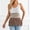 Khaki, variant on Sleeveless Knit Tennis Top with Color Blocking Tassel Detail for Casual Summer Lightweight Lined Knitwear with Versatile Styling Orange S
