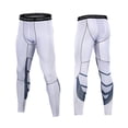 thumbnail image 2 of Mallas deportivas de baloncesto para hombre, base elástica, de secado rápido, ropa deportiva de invierno con forro polar, traje para correr, entrenamiento de compresión, 2 of 3