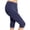 Dark Blue, variant on Women’s Capri Leggings Cotton Knee and Ankle Length Leggings Stretch Summer Lightweight Pants