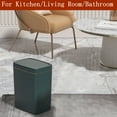 thumbnail image 2 of Bxaolu Kitchen Trash Can with Lid, Plastic Automatic Touchless Motion Sensor Rectangular Trash Can, 13L/3.5 Gal, Green, 2 of 6