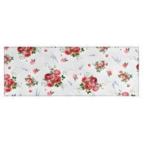 Pioneer Flower Floral Print Pattern Kitchen Rug Mat,Kitchen Runner Rugs Non Skid Washable,Decorative Kitchen Floor Mats for Kitchen,Sink,Laundry,17"X47"
