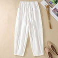 thumbnail image 5 of SnZhen Linen Pants Women Fashion Women Cotton And Linen Elastic Forces Waist Casual Pants, 5 of 5