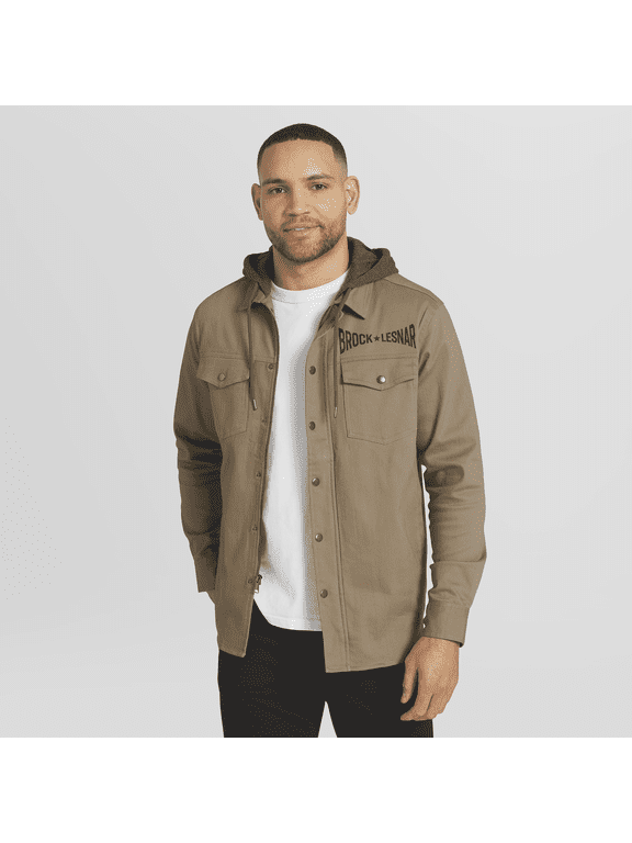 Men's Darius Rucker Collection by Fanatics Tan Brock Lesnar Full-Snap Hooded Jacket