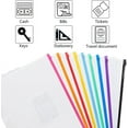 thumbnail image 5 of Letter Size, 24pcs Plastic Envelopes Poly Zip Envelopes Files Zipper Folders, A4 Size,10 Colors, for School Office Travel Storage Supplies, 5 of 5