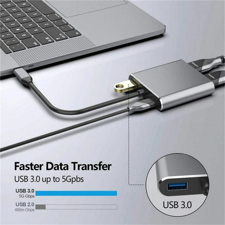 USB C to Dual HDMI Adapter 4K @60hz,Selore&S-Global Type C to HDMI Converter  for MacBook Pro Air 2020/2019/2018,LenovoYoga 920/Thinkpad T480,Dell XPS  13/15,etc 