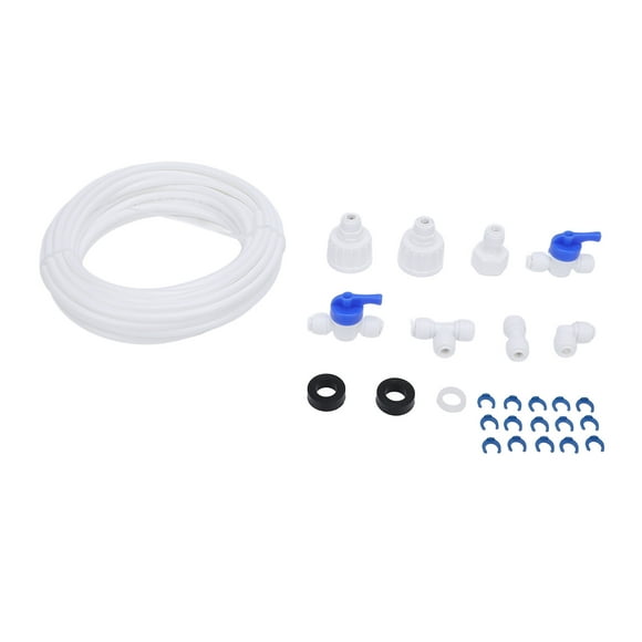 Refrigerator Water Line Kit, Accurate 1/4in Tubing Anti Aging Fridge Water Inlet Line Connection Set PE for Reverse Osmosis Systems