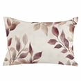 thumbnail image 2 of Eucalyptus Leaves Queen Size Pillow Cover, Pillowcase Protectors with Zipper, Breathable Decorative Throw Pillow Case Cover, Brown Spring Botanical Aesthetic Pillow Shams for Couch Sofa 20x30Inch, 2 of 8