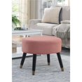 thumbnail image 1 of Allora Mid Century Ottoman Stool in Pink, 1 of 3
