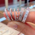 thumbnail image 4 of Moda 6 Estilos 925 Anillo de mujer lleno de plata Cubic Zircon Party Jewelry set de 6pcs-Tamaño 7 JAMW Sencillez, 4 of 5