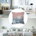 thumbnail image 5 of BANET Pillow Case Throw Pillow Case 2 Pack Snowflake Snowflake Decoration Cushion Cover Home Sofa Couch Living Room Bedroom Car (SculptureBlue) 18x18in, 5 of 7
