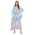 thumbnail image 1 of Robe Kaftan Longue Décontractée Ample à Manches Kimono pour Femmes Grande Taille, Tenue de Villégiature, Robe de Soirée, Fête, Été, Plage, Couvre-Maillot, 1 of 6