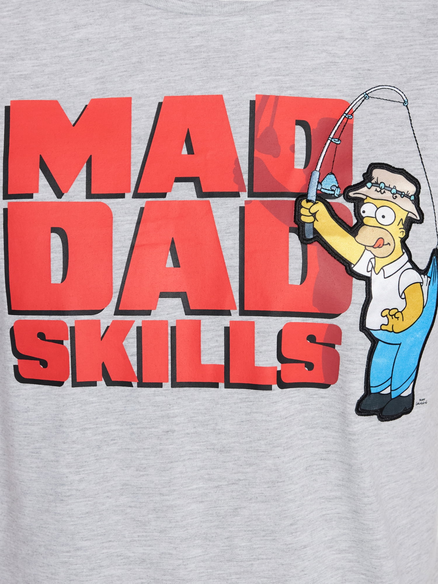 The Simpsons, Men's & Big Men's Father's Day Graphic Tee, Mad Dad, Sizes XS-5XL