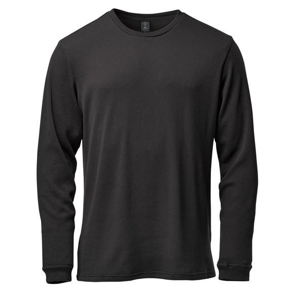 Men's Long Sleeve Crew Neck - Black, Large
