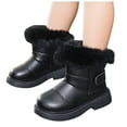 thumbnail image 7 of Jkety Girls Fall Boots Boots Gift for Girl's Winter Snow Boots Warm Short Fashion Boot(Toddler/Little Kid) Black,12, 7 of 7