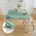 thumbnail image 2 of BANET  Square  Tablecloth Table Cloth Green Leaves Pattern Scalloped Edge Silky Soft Fabric Waterproof Wrinkle Resistant Washable Table Cover for Dinning New Year Party Decoration 40*40, 2 of 8