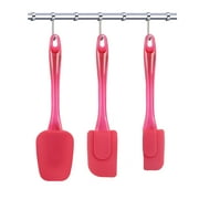 Silicone Spatula Set Flexible Heat Resistant Rubber Spatula Turner Kitchen Cooking Utensils Spoonula Cake Tools Red