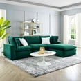 thumbnail image 2 of Sectional Sofa Set, Velvet, Green, Modern Contemporary Urban Design, Living Lounge Room Hotel Lobby Hospitality, 2 of 10