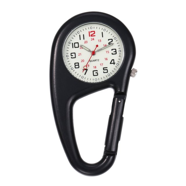 Pocket Watch Luminous Shock Resistance Precise Backpack Belt Pocket Clip Watch for Outdoor