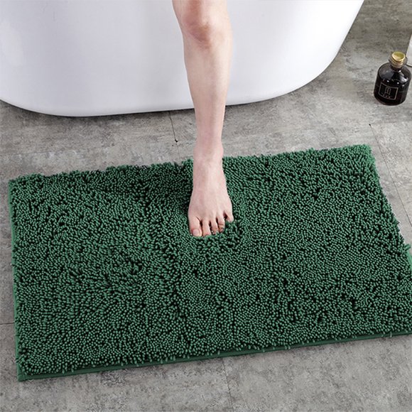 Dvkptbk Luxury Chenille Bath Rug, Extra Soft and Absorbent Shaggy Bathroom Mat Rugs, Machine Washable, Non-Slip Plush Carpet Runner for Tub, Shower, and Bath Room Bathroom Accessories on Clearance