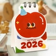 thumbnail image 5 of Funny Apple Design Calendar Desk Calendar, 3D Cartoon Desktop Calendar, Daily & Every Week Days Planner, Cute Home Office Room Decor University, School Calendar 2026, Red Apples, 5 of 6