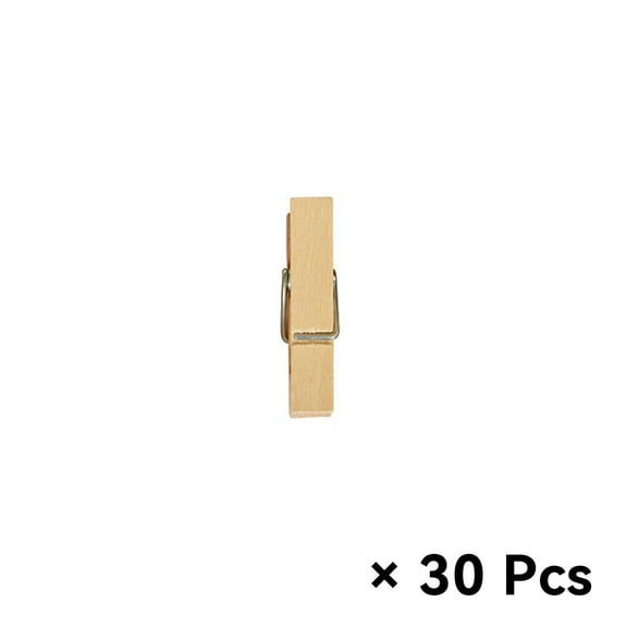 CCOCC 30 Pcs Clothes Pins,3.5x0.7cm Eco-Friendly Wood Hair Accessories,Premium Feel Long-Lasting Small Hair Clips,Style4