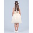 thumbnail image 7 of Manyakai Kids Sleeveless Flower Girl Dress V-Neck Ruched Chiffon Wedding Party Formal Ball Gown Cream 14, 7 of 7