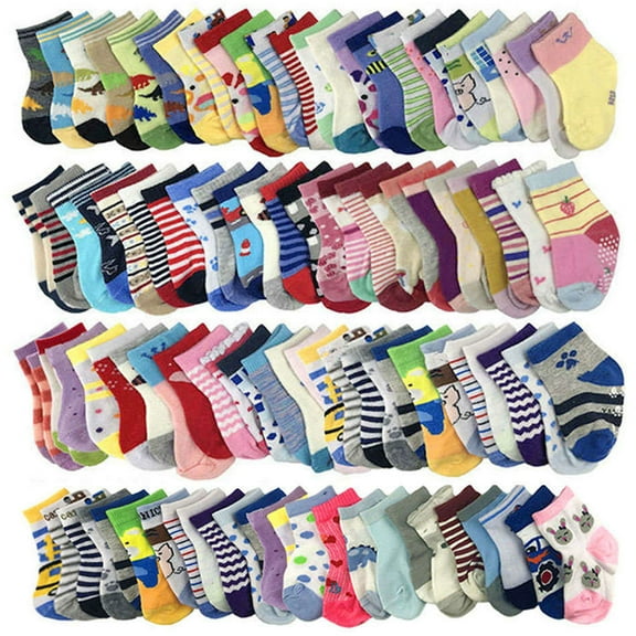 WAFUNNE 20 Pairs Baby Socks Boy Girl Cotton Socks Wholesale for Infant Toddler Kids Children (Pattern at Random) Boy 0-12 Months