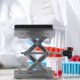 thumbnail image 2 of Plataforma de Tijera de Acero Inoxidable, Soporte de Laboratorio, de Elevación Ajustable, Mesa Elevadora para Manipulación de Materiales., 2 of 5