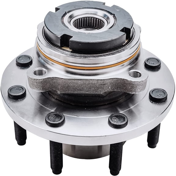 Detroit Axle - 4WD Front Wheel Bearing Hub for 1999-2001 Ford F-250 F-350 Super Duty [ SRW, 2-Wheel ABS], 1999 2000 2001 Replacement Wheel Bearing Hub Assembly Set