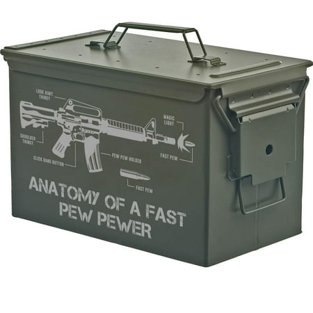 Steel Ammo Can Storage Box Ammunition Case Anatomy Of A Fast Pew Pewer (50cal Green)