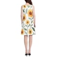 thumbnail image 3 of FORMRS Summer Dress for Women Loose U Neck Sleeveless Midi Beach Sundresses with Pockets, Sunflowers and Leaves Pattern, 3 of 8