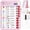 Pink, variant on Owlprince Dry Erase Chore Chart, Magnetic Planner for Refrigerators, ADHD Cleaning Planner, Checklist to Do List, School Supplies List, Blue