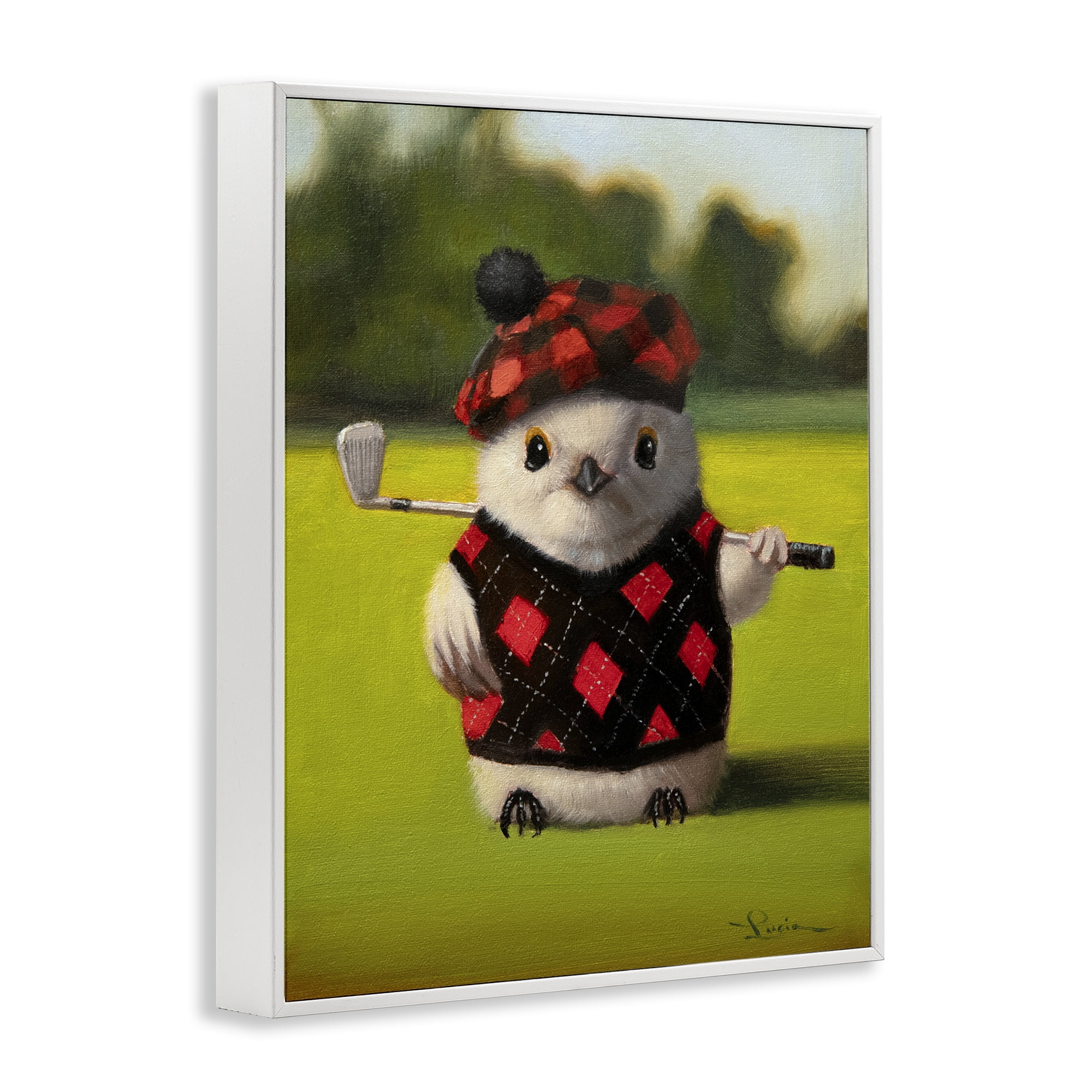 Stupell Industries Birdie Golf Swing White Framed Giclee Art, design by Lucia Heffernan