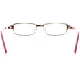 thumbnail image 4 of Womens Optical Eyewear - Rectangle Shape, Metal Full Rim, Matte Pink Sapphire Gold, 4 of 4