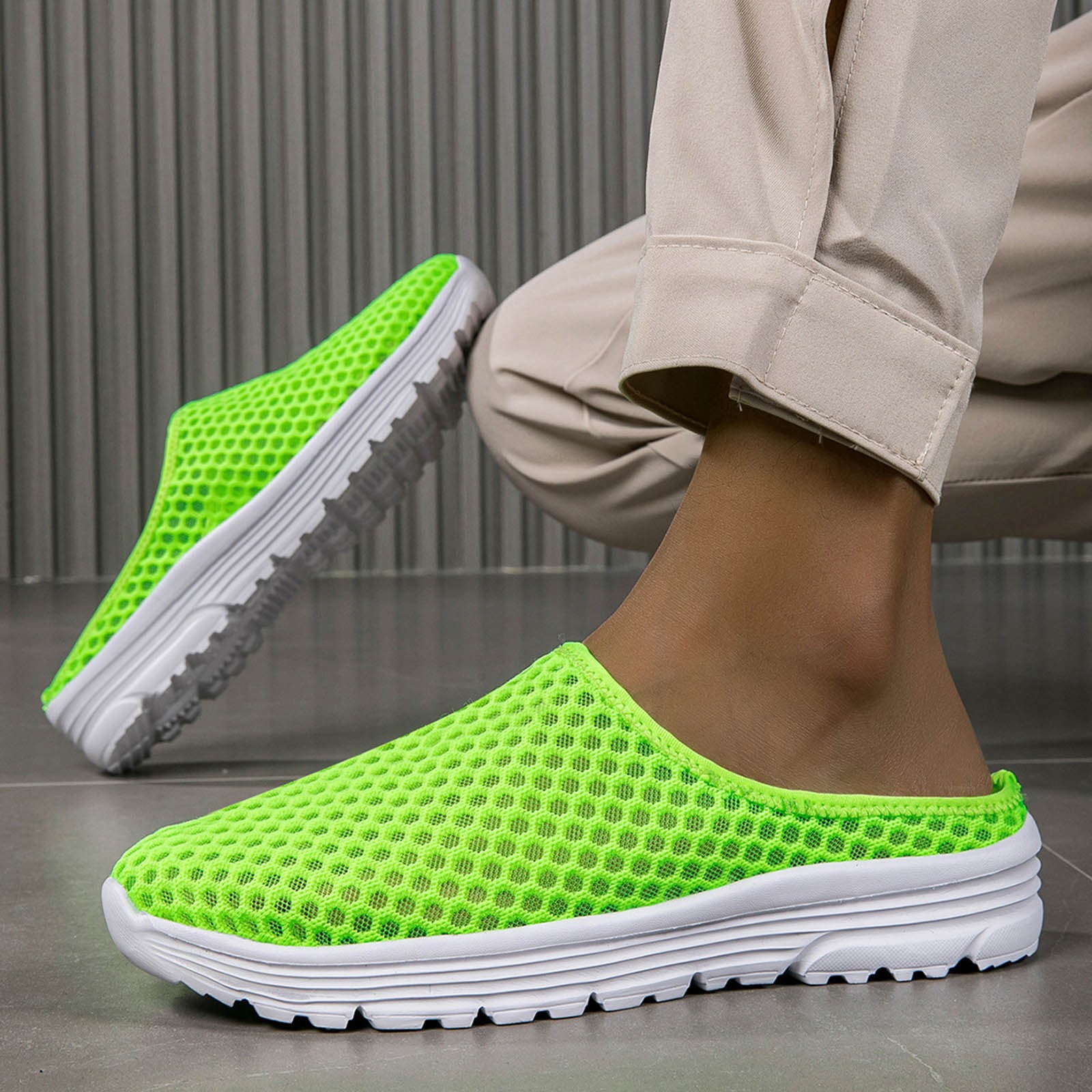 Men\'s Blue Lightweight Slip On Waterproof Sneaker Clogs with Cushioned Casual George Men main image 3