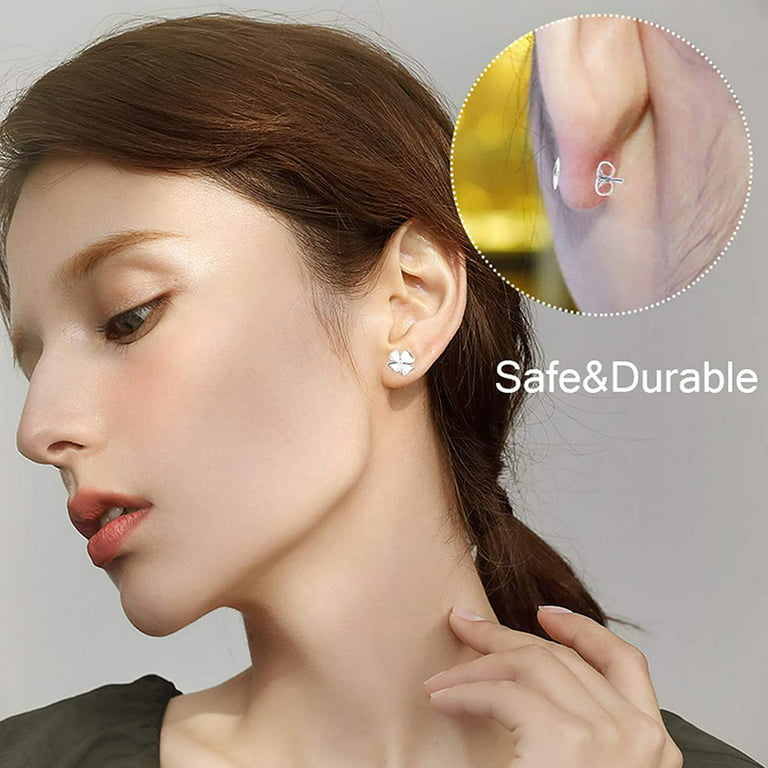 50 pcs Silver Bullet Metal Pierced Earring back pads stoppers backings  earrings
