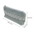 thumbnail image 2 of Unique Bargains 1 Pc Denim Lace Style Drawstring Makeup Bag for Vacation Light Blue Polyester, 2 of 6