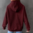 thumbnail image 5 of Sweatshirts for Women Fall Fashion Must Haves Baggy Hoodie Football Graphic Pullover Hoodies Solid Color Shirt Game Day Sweatshirts Rugby Shirt Workout Tops Football Season Clothes Wine, 5 of 8
