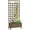 Brown, variant on Outsunny Planter with Trellis, Raised Garden Bed with Wheels, Brown