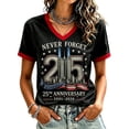 thumbnail image 2 of Women's 9/11 25th Anniversary Tshirt We Will Never Forget Shirt American Flag Tee Faith Hope Courage Memorial Tee Tops for Women, 2 of 4